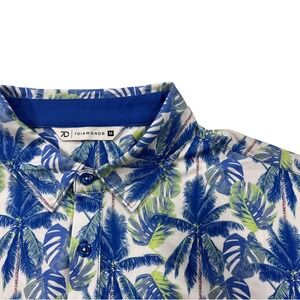 7 Diamonds Palmas Men's Medium 4-Way Stretch‎ Palm Tree Golf Polo Shirt SMP-1603